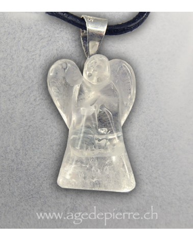 Pendentif ange en cristal de roche