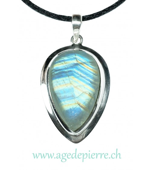 Labradorite blanche pendentif