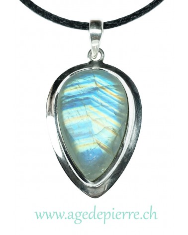 Labradorite blanche pendentif