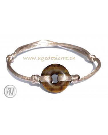 Bracelet en oeil de tigre donut