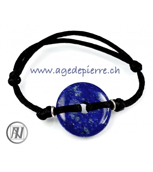 Bracelet en lapis-lazuli donut (pi)