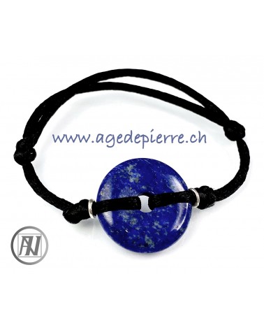 Bracelet en lapis-lazuli donut (pi)