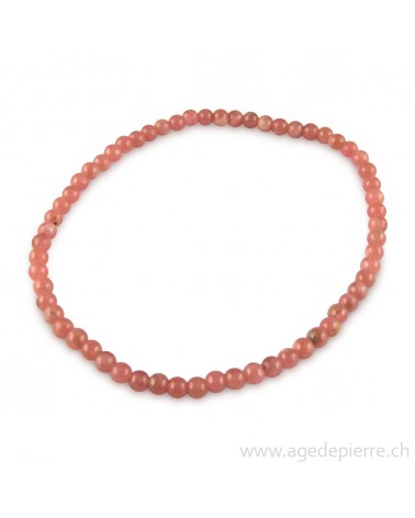 Rhodocrosite bracelet avec perles de 4mm l'Âge de pierre Vevey