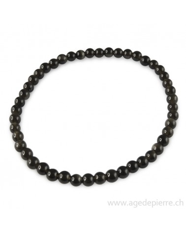 Obsidienne dorée bracelet avec perles de 4mm