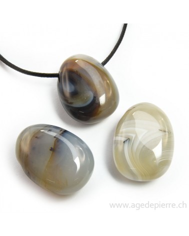 agate dendritique pendentif