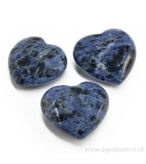 Coeur en sodalite l'âge de pierre vevey