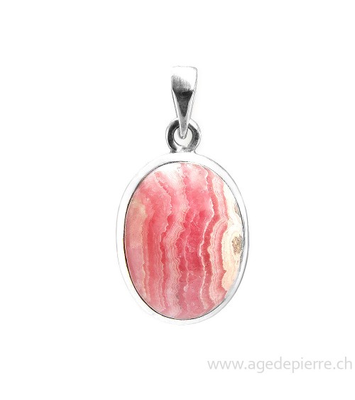 Pendentif en argent 925 avec rhodocrosite