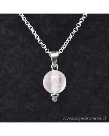 Pendentif en quartz rose l'âge de pierre Vevey