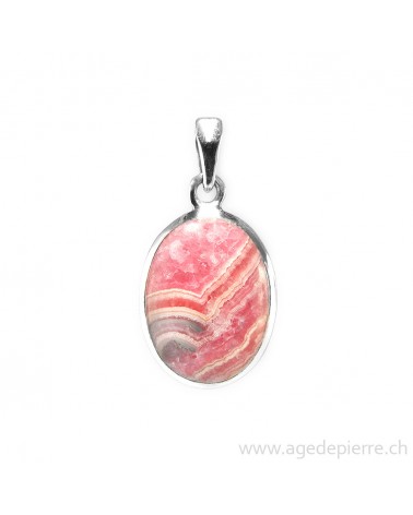 Pendentif en argent 925 avec rhodocrosite