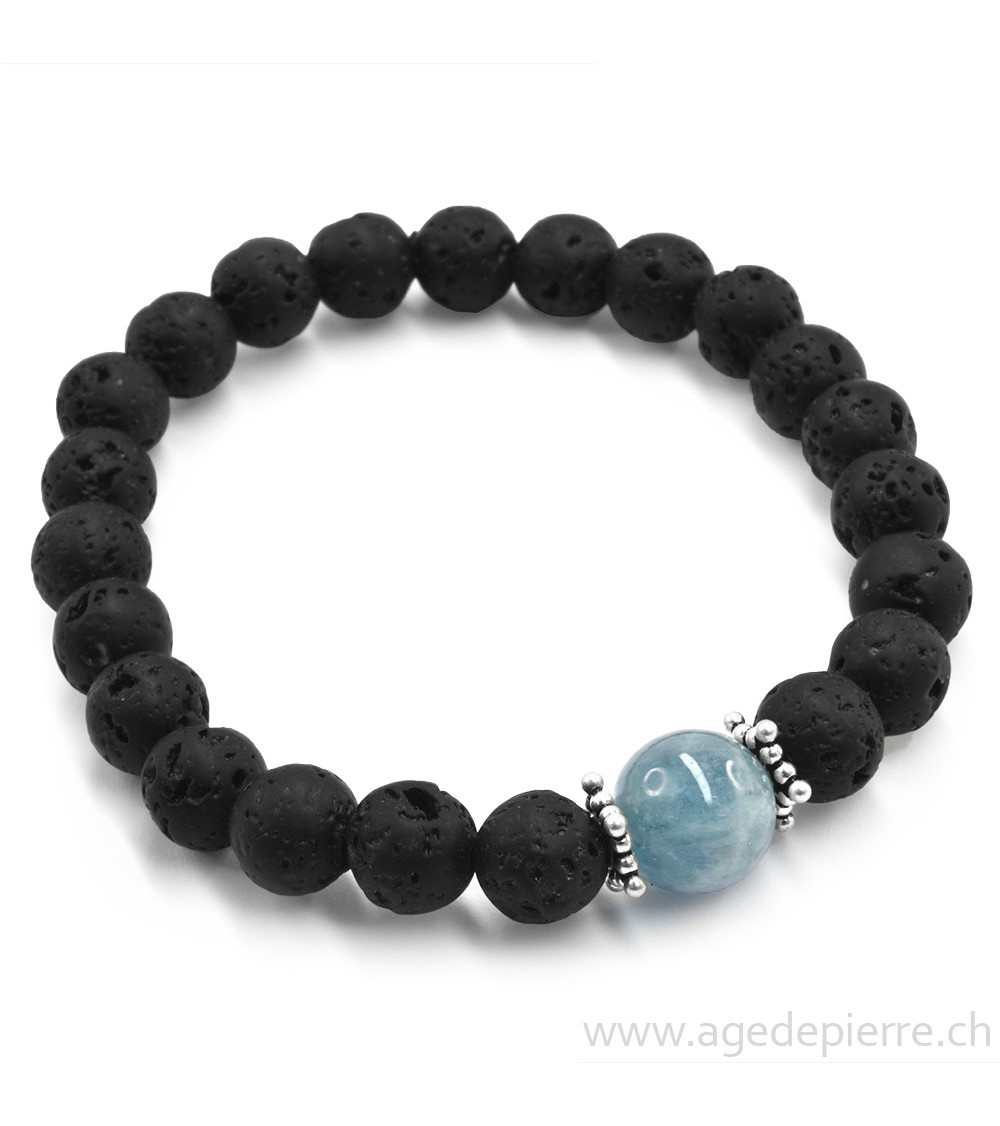 bracelet avec aigue marine