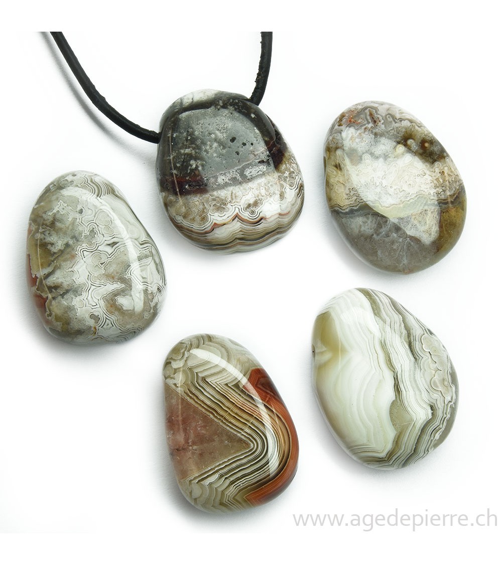 Agate crazy lace pendentif