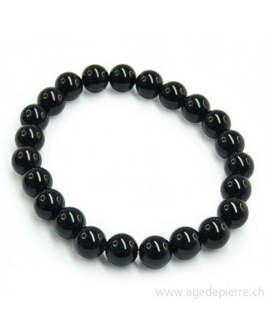 Obsidienne noire bracelet avec perles de 8mm