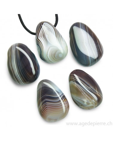 Agate du Botswana pendentif