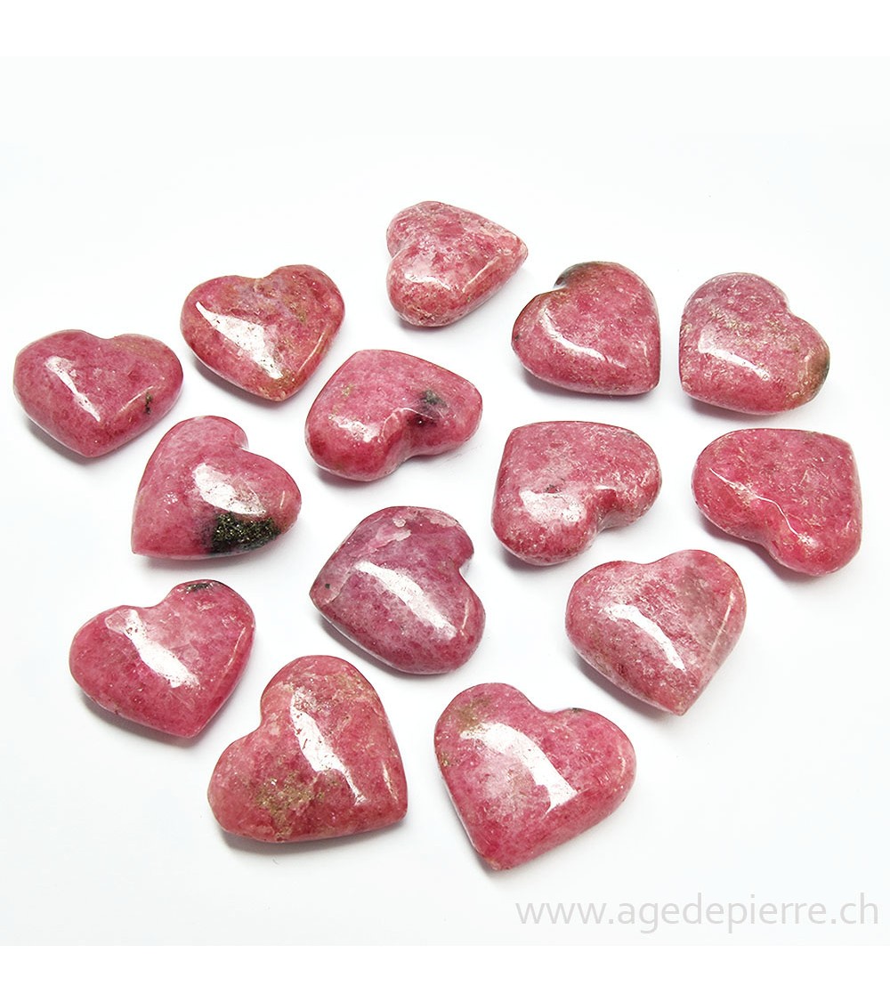 Coeur en rhodonite l'Âge de pierre Vevey