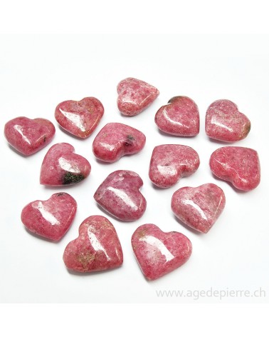 Coeur en rhodonite l'Âge de pierre Vevey