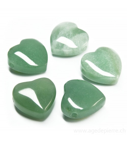 Pendentif coeur en aventurine