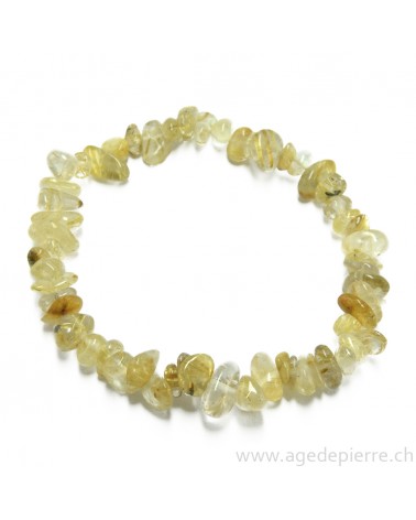 Quartz rutile bracelet "chips" L'Âge de pierre Vevey