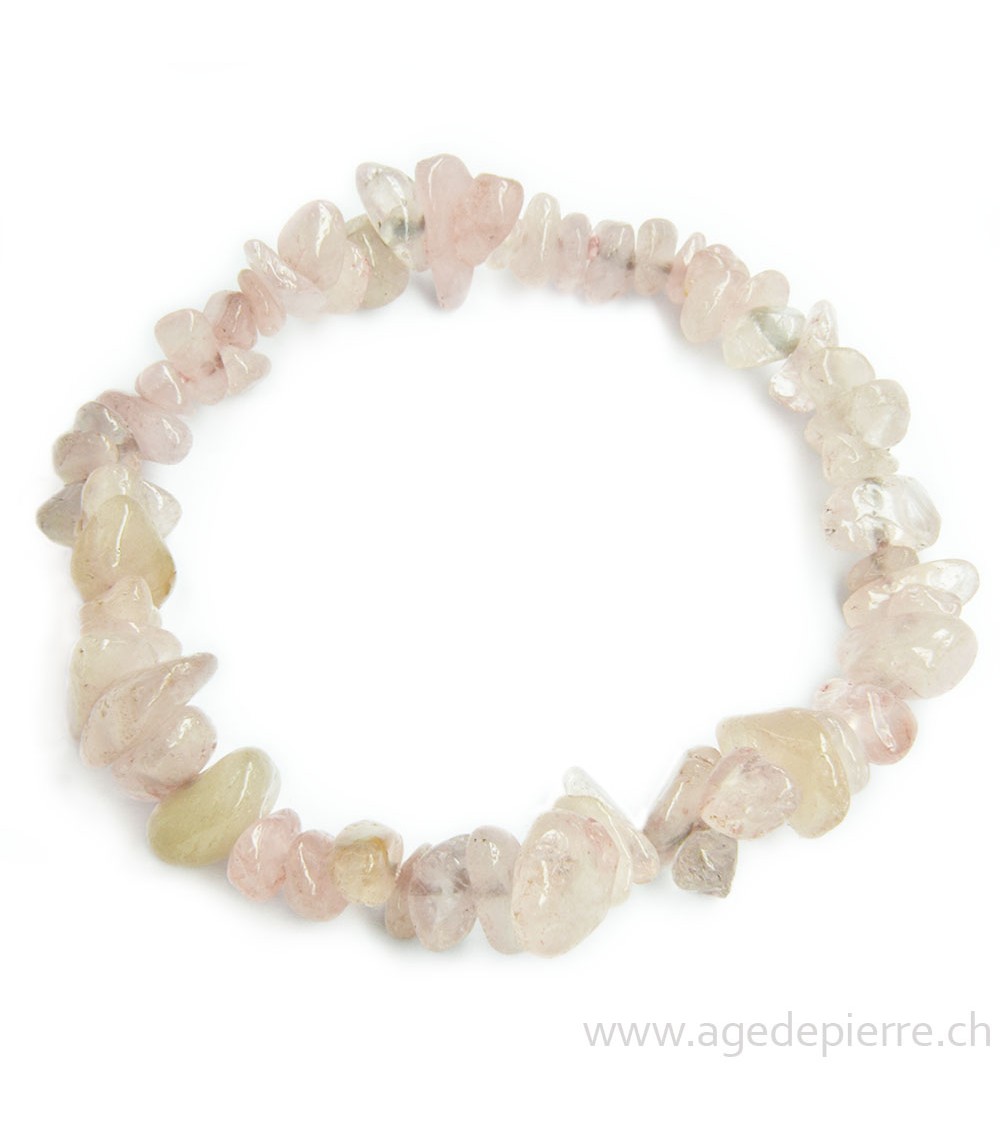 Bracelet quartz rose l'Âge de pierre Vevey