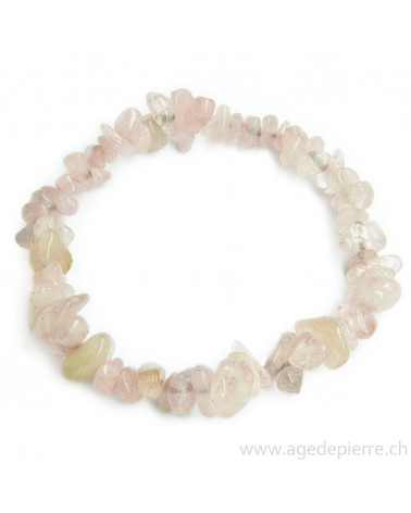 Bracelet quartz rose l'Âge de pierre Vevey