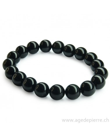 Obsidienne noire bracelet avec perles de 10mm