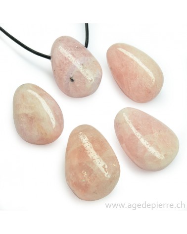 Morganite pendentif pierre percée