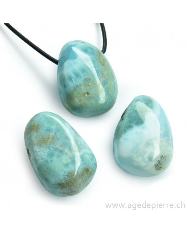 Larimar pendentif pierre percée