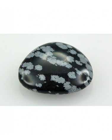 Obsidienne flocon de neige galet