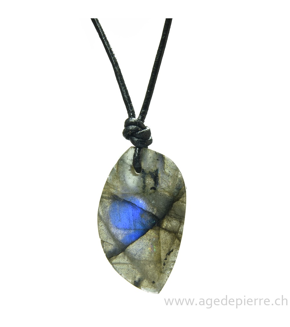 Labradorite pendentif pierre percée