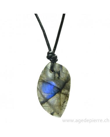 Labradorite pendentif pierre percée