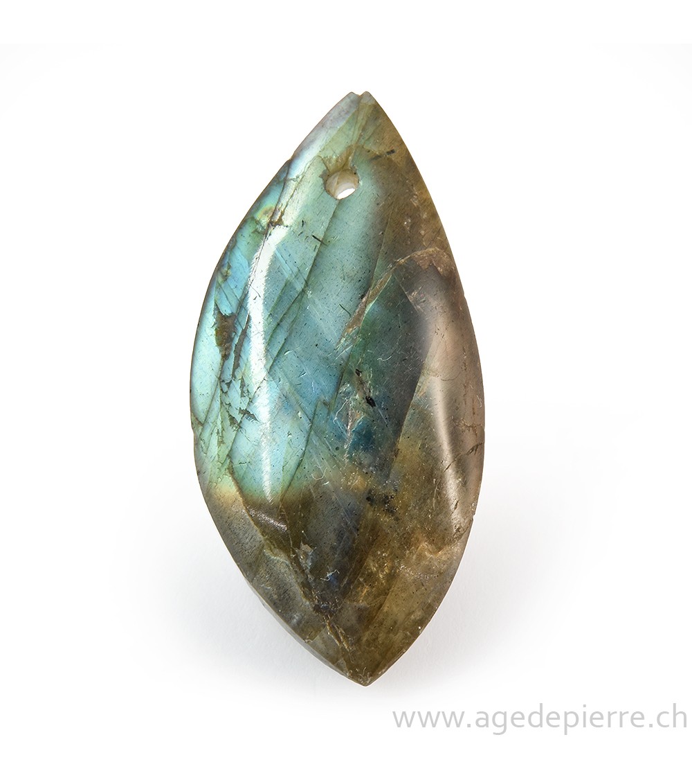 Labradorite pendentif pierre percée