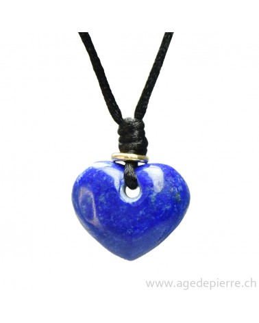 Pendentif coeur en lapis lazuli