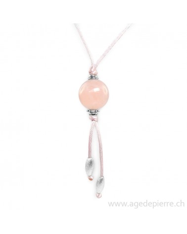 Pendentif en quartz rose L'Âge de pierre Vevey