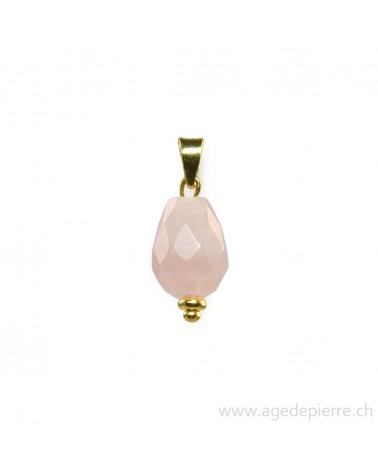 Pendentif en quartz rose l'Âge de pierre Vevey