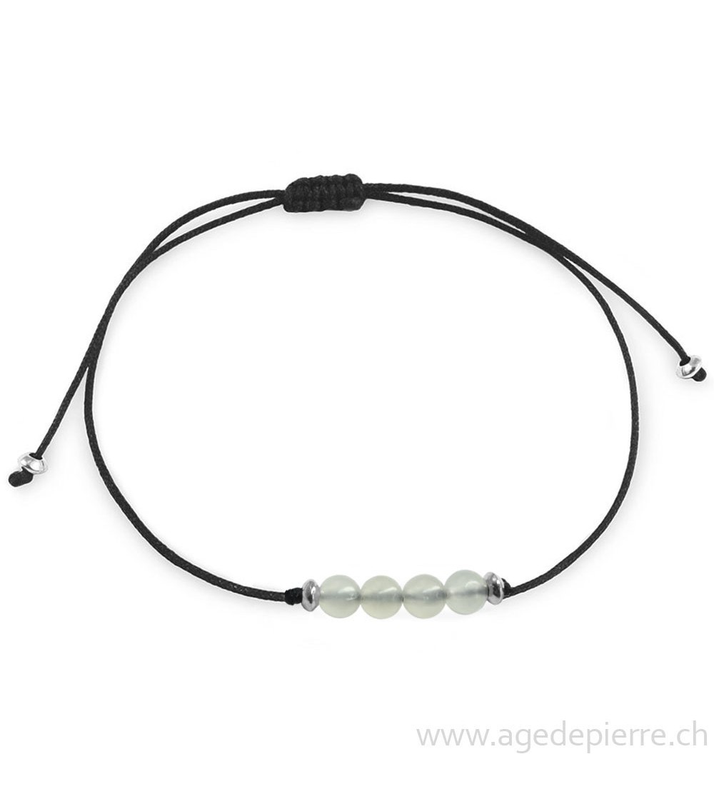 Bracelet shamballa pierre de lune et argent 925