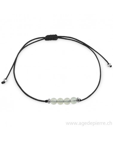 Bracelet shamballa pierre de lune et argent 925