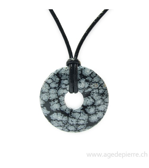 Obsidienne flocon de neige donut