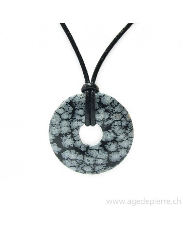 Obsidienne flocon de neige donut