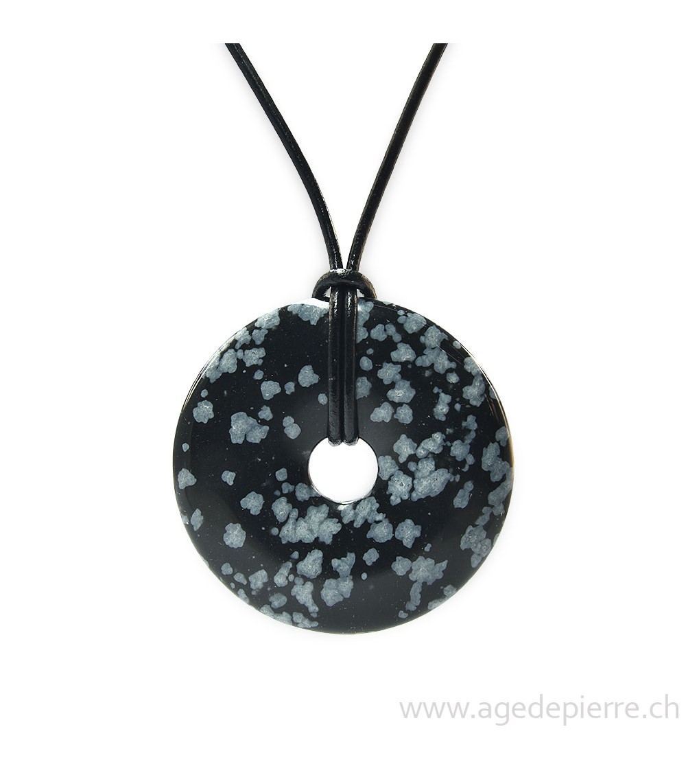 Obsidienne flocon de neige donut