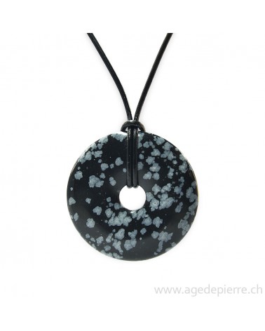 Obsidienne flocon de neige donut