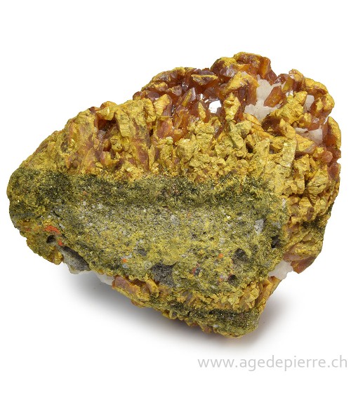 Realgar avec orpiment cristaux bruts l'Âge de pierre Vevey